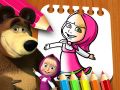 Игра Книга за бојање на Маша и Медо онлајн