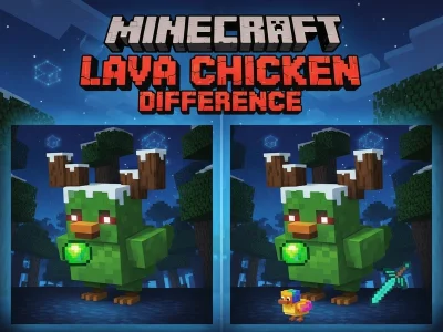 Игра Minecraft: Разликата помеѓу кокошките од лава онлајн Игра Minecraft: Разликата помеѓу кокошките од лава онлајн