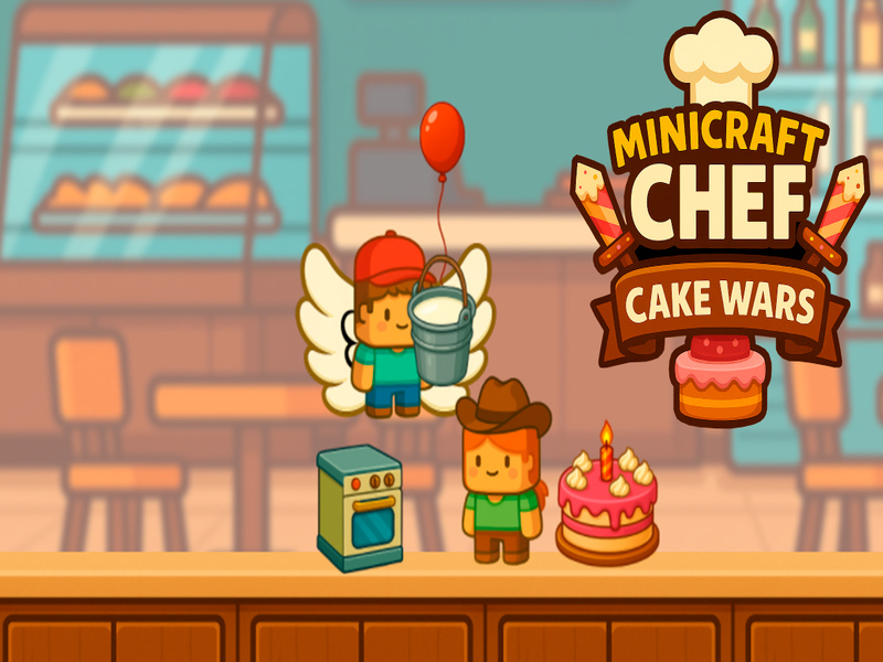 Игра Minikraft: Chef War of Cakes онлајн