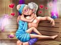 Игра Флирт со Ледената кралица во сауна онлајн
