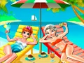 Игра Селфи на плажа со Елза и Ана онлајн
