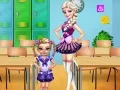 Игра Ден на училиште на сестрите онлајн