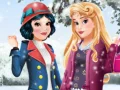 Игра Зимска мода за Аврора и Снежана онлајн