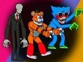 Игра Чудовишта напаѓаат на тимот Among Us онлајн