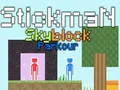 Игра Stickman Skyblock Parkour онлајн