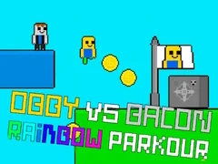 Игра Obby против Bacon Rainbow Parkour онлајн