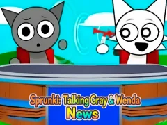 Игра Sprunki News за Греј и Венда онлајн