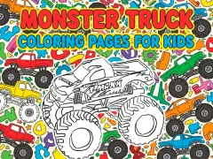 Игра Страници за боење за деца: Monster Trucks онлајн