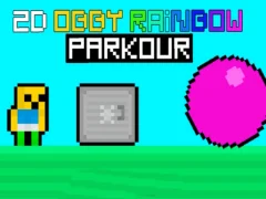 Игра Obby Rainbow Parkour 2D онлајн