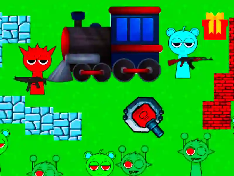 Игра Sprunks: Заштита на воз онлајн Игра Sprunks: Заштита на воз онлајн