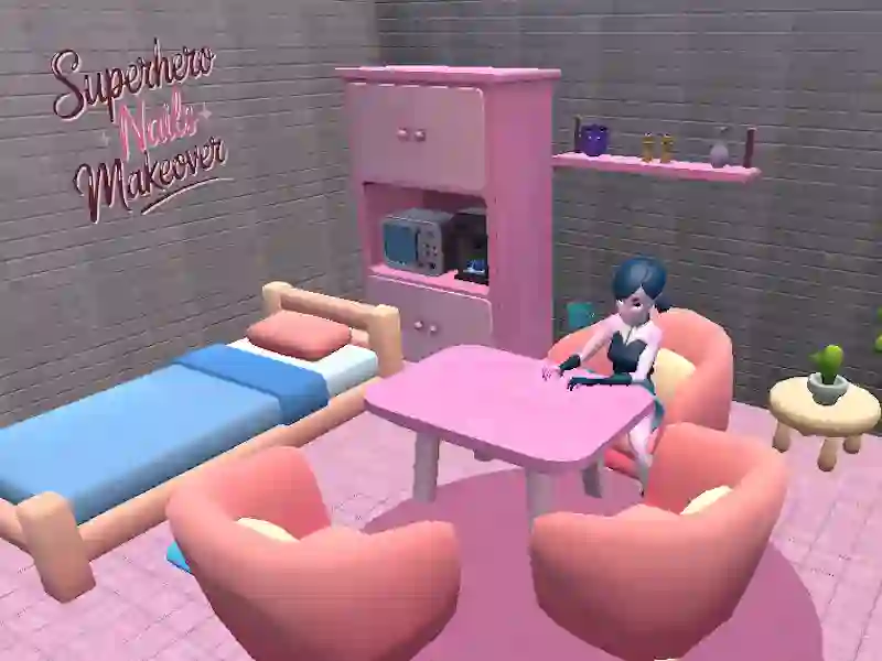 Игра Преуредување на ноктите со суперхерој онлајн