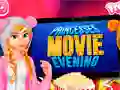 Игра Филмска вечер за принцези онлајн Игра Филмска вечер за принцези онлајн