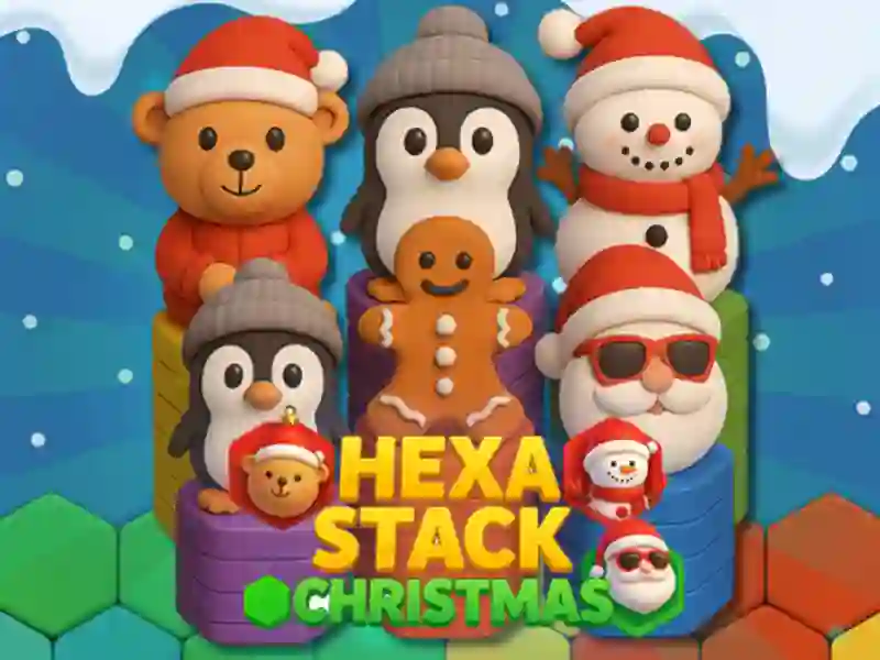 Игра Hexa Stack: Божиќ онлајн