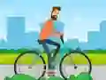 Игра Семејно возење со велосипед во паркот Печати 3 онлајн