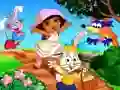 Игра Дора Среќен Велигден. Најди разлики онлајн Игра Дора Среќен Велигден. Најди разлики онлајн