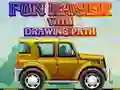Игра Забавен возач со цртање пат онлајн Игра Забавен возач со цртање пат онлајн