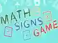 Игра Игра на Математички Знаци онлајн