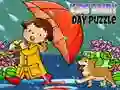 Игра Пъзл за Деца на П дождлив Ден онлајн