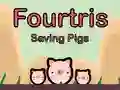 Игра Fourtris: Спасување на свињи онлајн Игра Fourtris: Спасување на свињи онлајн