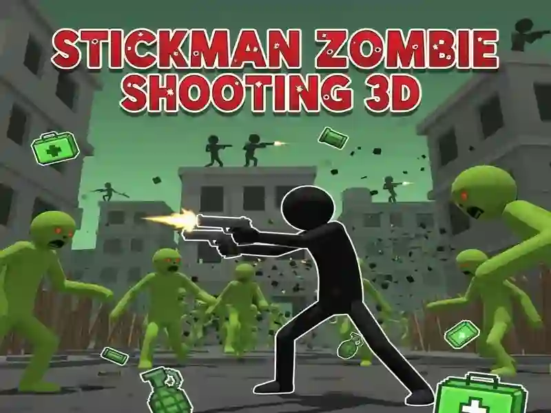 Игра Stickman: 3D снимање со зомби онлајн