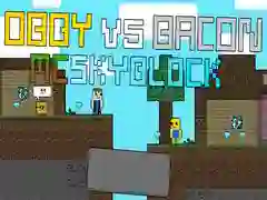 Игра Obby против Bacon: MCSkyblock онлајн