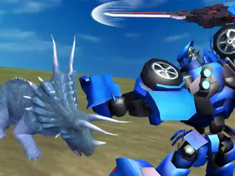 Игра Јура диносаурус против роботи онлајн