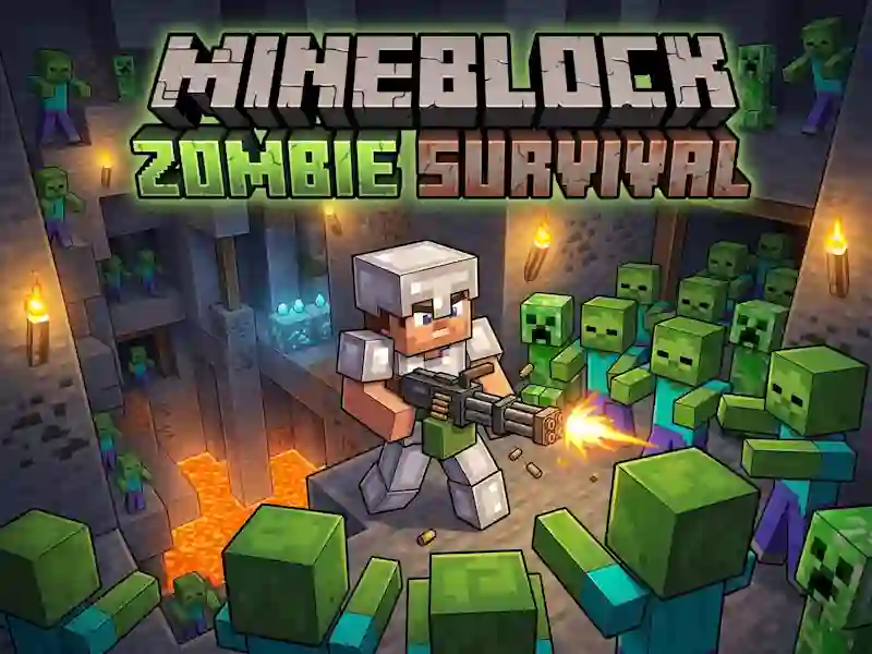 Игра Mineblock Zombie Survival онлајн