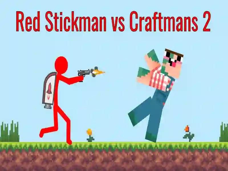 Игра Red Stickman vs Craftsman 2 онлајн Игра Red Stickman vs Craftsman 2 онлајн