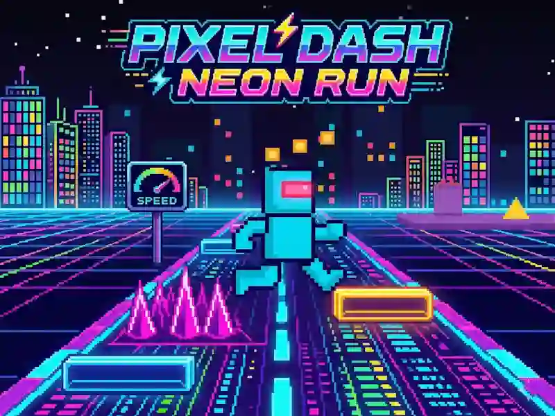 Игра Pixel Dash Neon Run онлајн