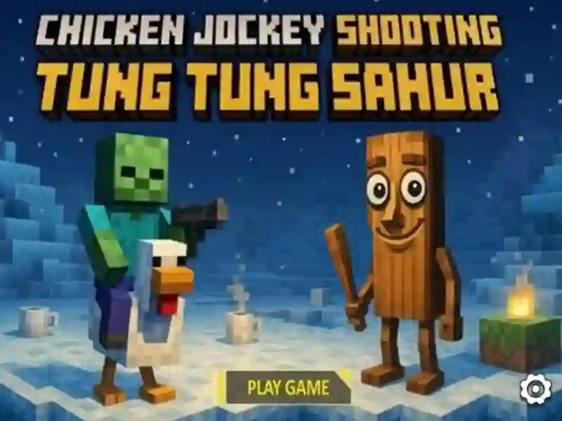 Игра Престрелка со кокошки џокеј со Тунг Тунг Сахур онлајн Игра Престрелка со кокошки џокеј со Тунг Тунг Сахур онлајн