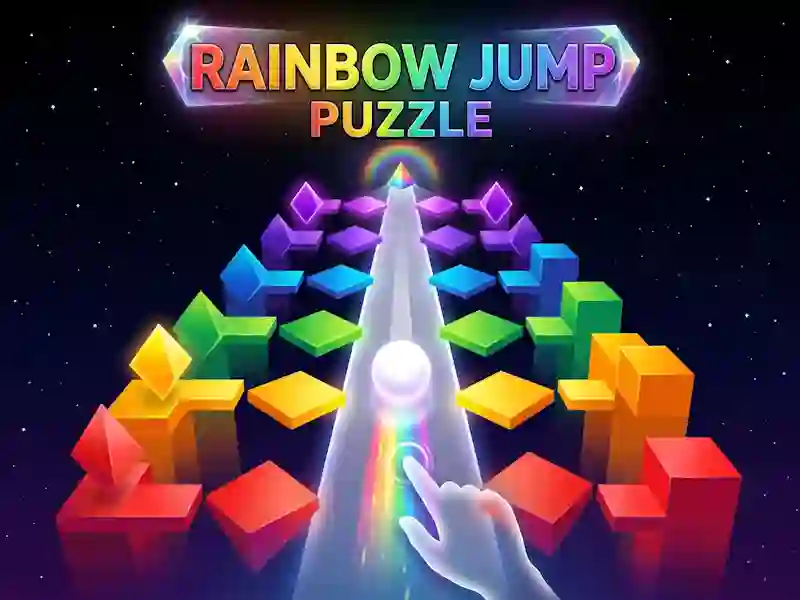 Игра Rainbow Jump Puzzle онлајн
