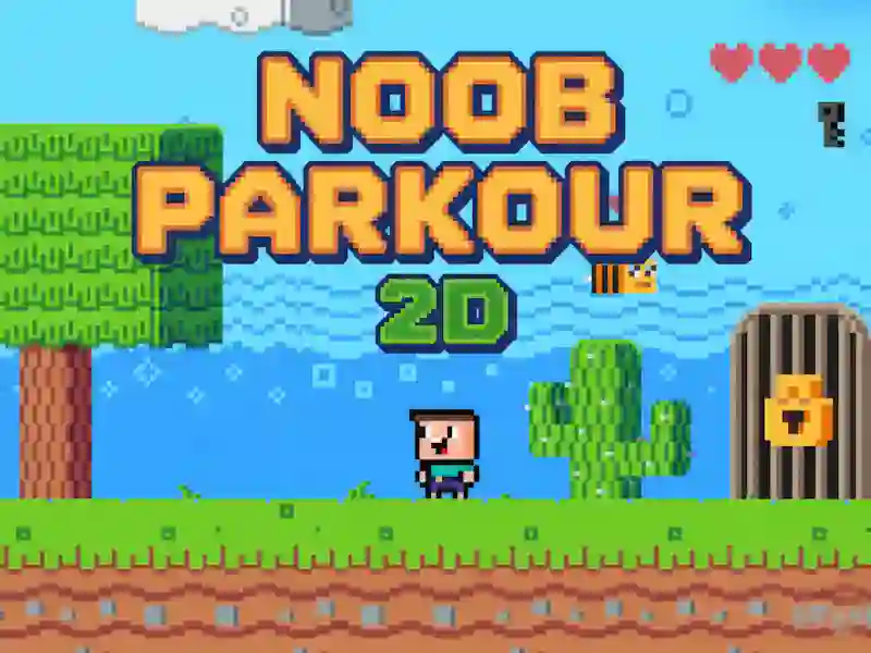 Игра Noob: Parkour 2D онлајн