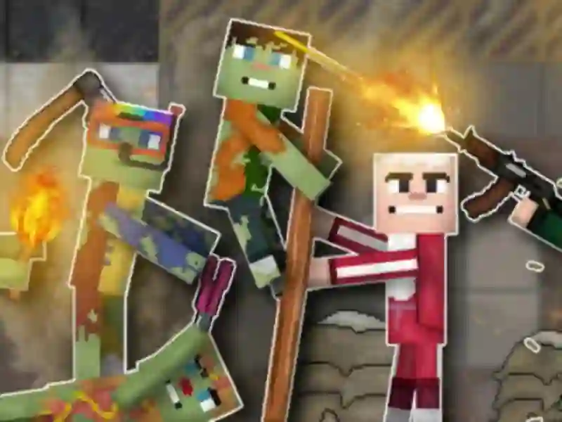 Игра Луѓе против зомби онлајн