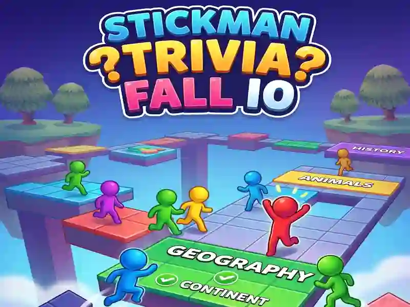 Игра Stickman Trivia Fall IO онлајн