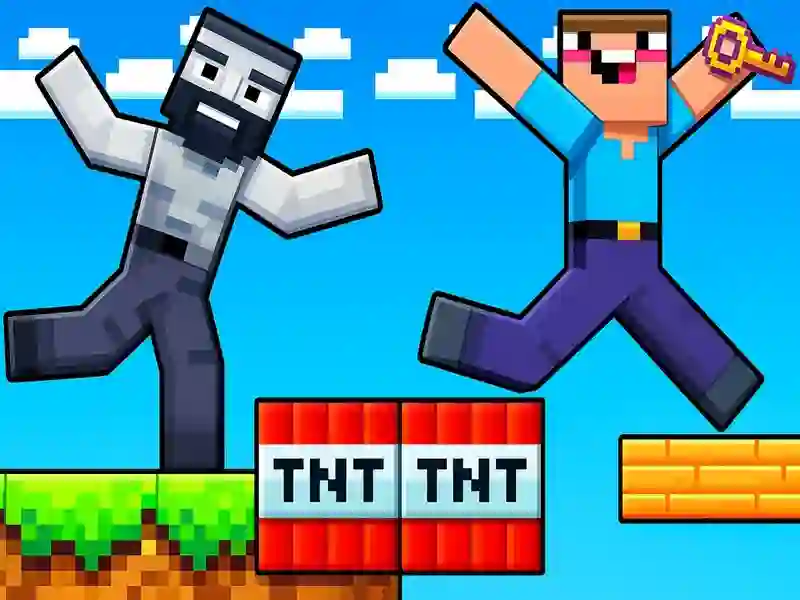 Игра Noob: Паркур трикови онлајн Игра Noob: Паркур трикови онлајн