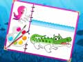 Игра Книга за бојадисување на морски суштества онлајн