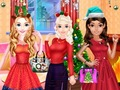 Игра Модните девојки Божиќна забава онлајн