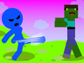Игра Stickman: Бегање од зомби онлајн