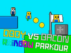 Игра Obby против Bacon Rainbow Parkour онлајн