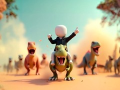 Игра Stickman: Арена на Диносауруси онлајн