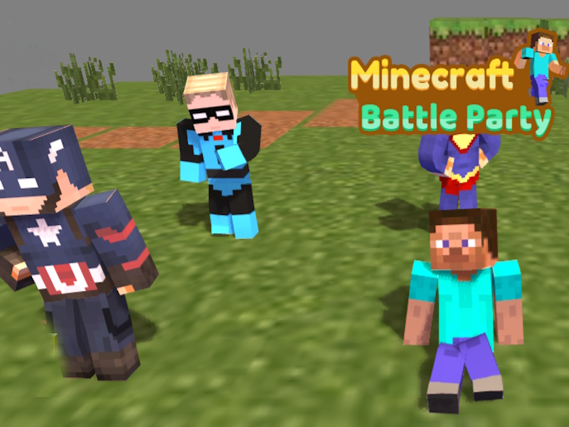 Игра Партија на Minecraft со тепачки онлајн